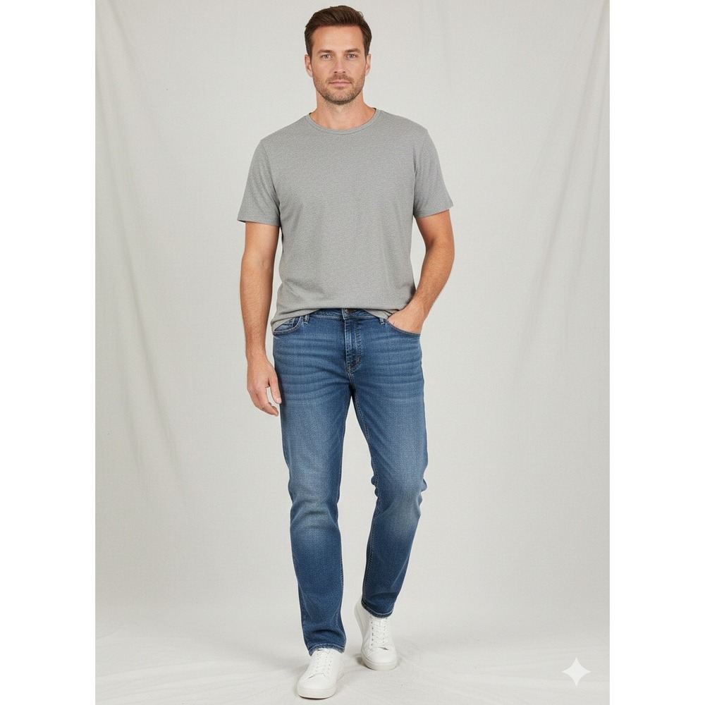 Banana Republic Watershed Mill Valley Denim Tapered Fit Jeans 44W 34L Blue New